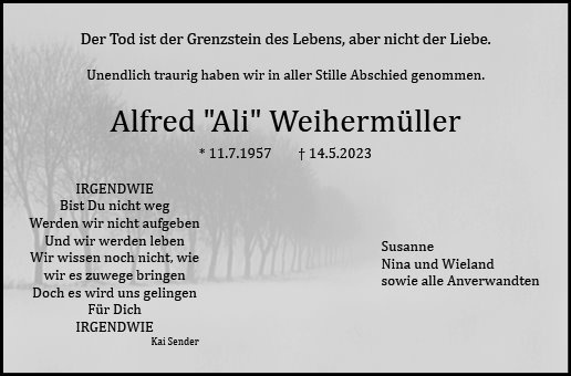Erinnerungsbild für Alfred Weihermüller