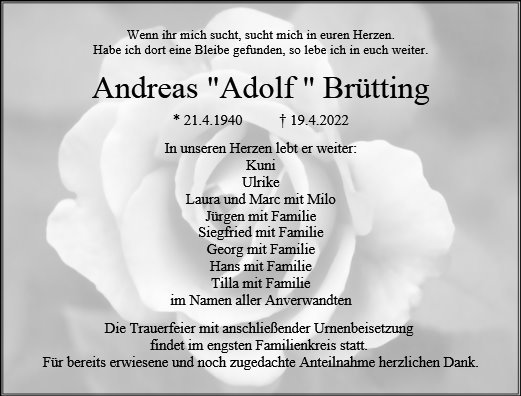 Erinnerungsbild für Andreas Brütting