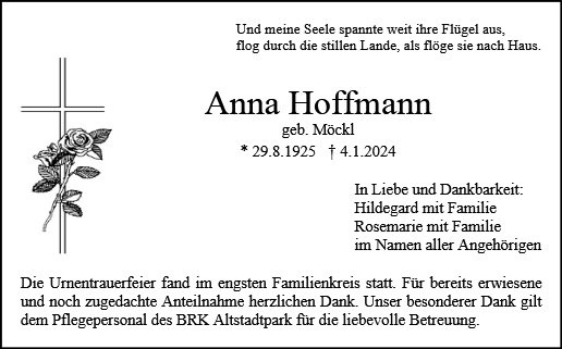 Erinnerungsbild für Anna Hoffmann