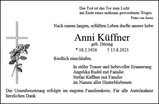 Erinnerungsbild für Anni Küffner