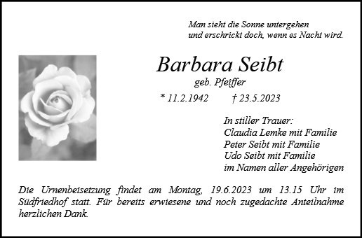 Erinnerungsbild für Barbara Seibt
