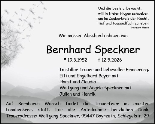 Profilbild von Bernhard Speckner