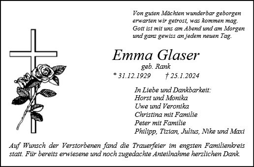 Erinnerungsbild für Emma Glaser