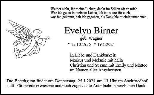 Erinnerungsbild für Evelyn Birner