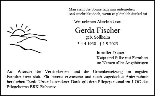 Erinnerungsbild für Gerda Fischer