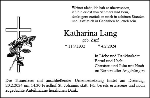 Erinnerungsbild für Katharina Lang