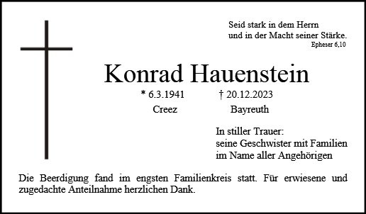 Erinnerungsbild für Konrad Hauenstein