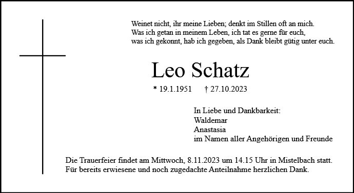 Erinnerungsbild für Leo Schatz