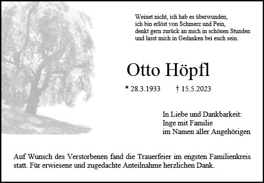 Erinnerungsbild für Otto Höpfl
