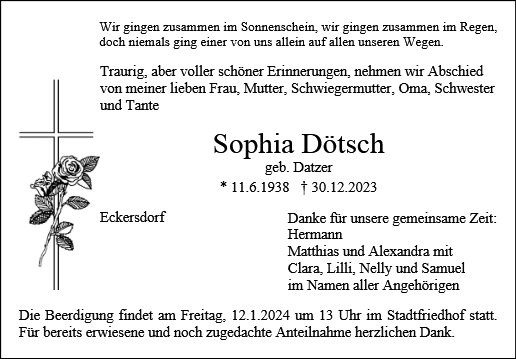 Erinnerungsbild für Sophia Dötsch